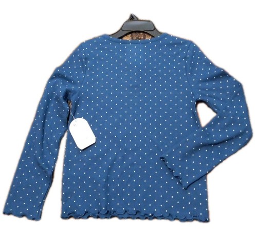 Wonder Nation Girls Long-Sleeve Henley T-Shirt Size L (10-12) Teal Tropic Dot - Picture 2 of 5