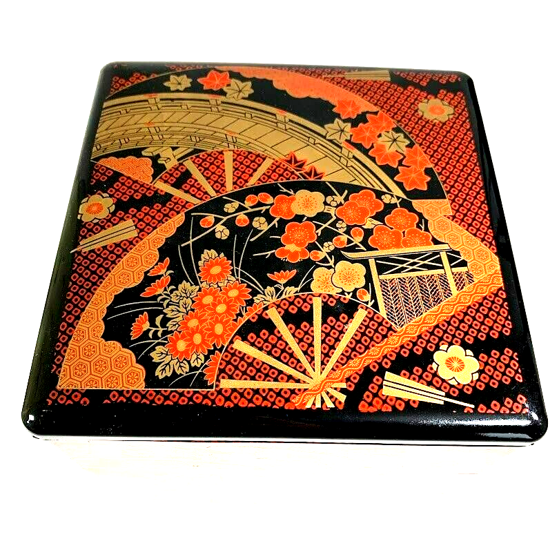 Japanese Stack Bento Box Lunch Container 3-Tiers Lacquered Fun