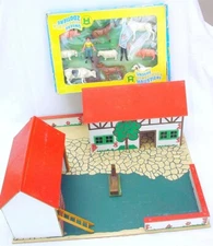 Hausser Elastolin 1:25 FARM Full Playset + Original Animal Set MIB`70 TOP RARE!