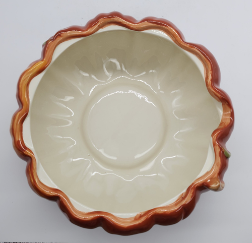 Cracker Barrel Pumpkin Tureen Bowl FAMILY BLESSINGS 3D Fall Leaves Sunflower - Picture 11 of 16