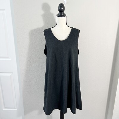 NWT Uniqlo Womens Brushed Jersey Jumper Dress U-neck Size XL Grey | eBay