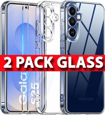 Clear Case für Samsung S25 Ultra Plus S24 FE S23 Stoßfest Handyhülle & DISPLAY