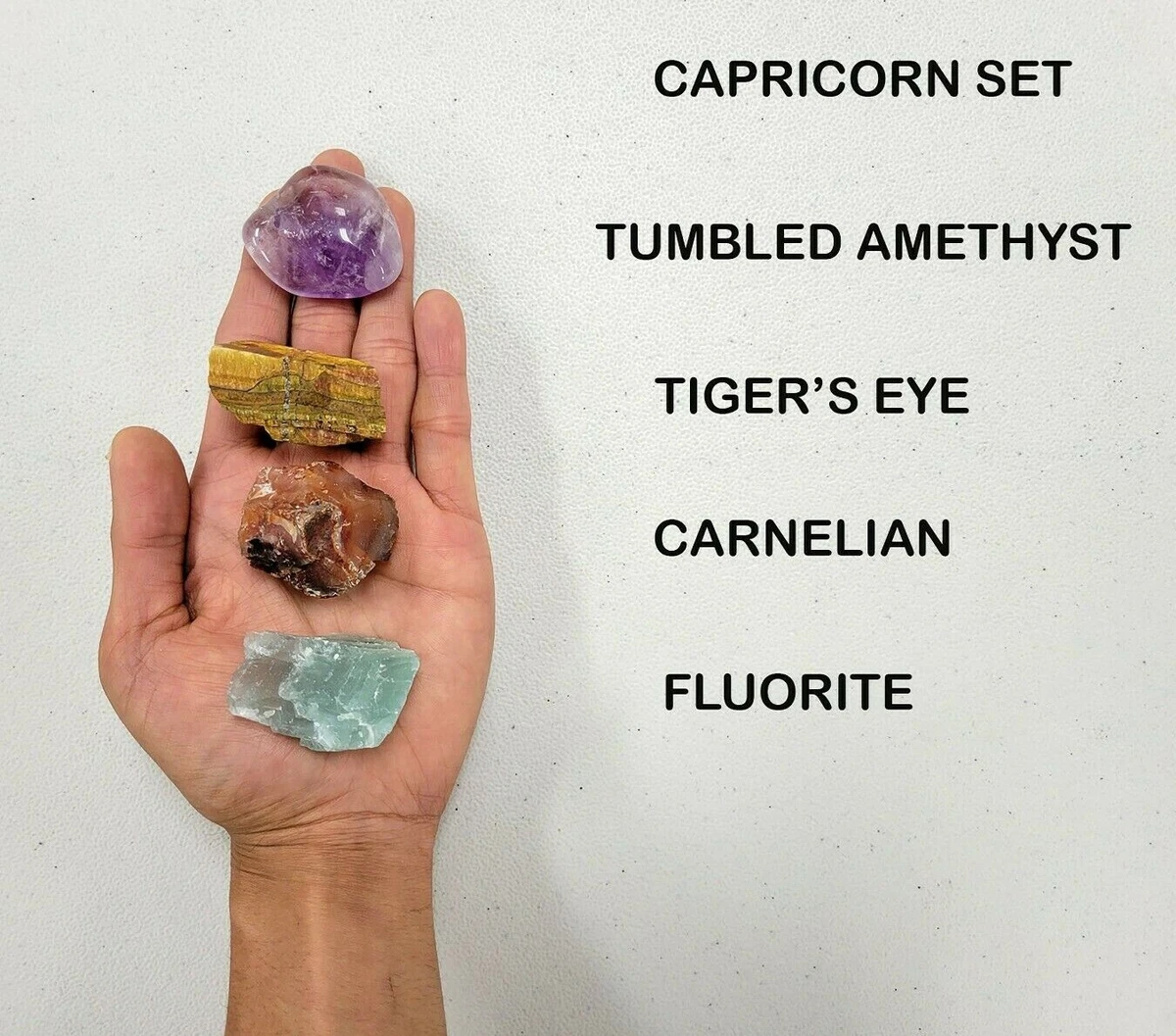 Crystals for Capricorn Zodiac Sign Amethyst Tigers Eye