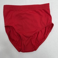 Capezio Women's Team Basic Nylon Brief Soft Breathable Fabric Red Size Small New