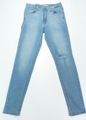 Levi's Damen Mile High Super Skinny Hellblau Ripped Jeans