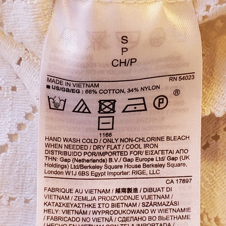 Top Banana Republic para mujer talla pequeña mangas 3/4 marfil algodón nailon en muy buen estado Foto 4 de 4