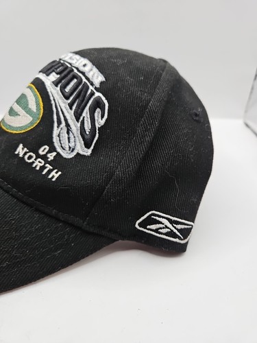NFL Green Bay Packers Black Cap Hat 2004 NFC North Division Champions - Picture 2 of 6