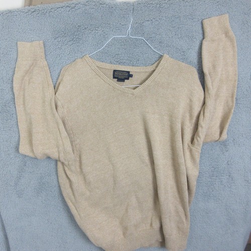 Pendleton Sweatshirt Men Extra Large Brown Cashmere Pullover Grandpa - Picture 4 of 9