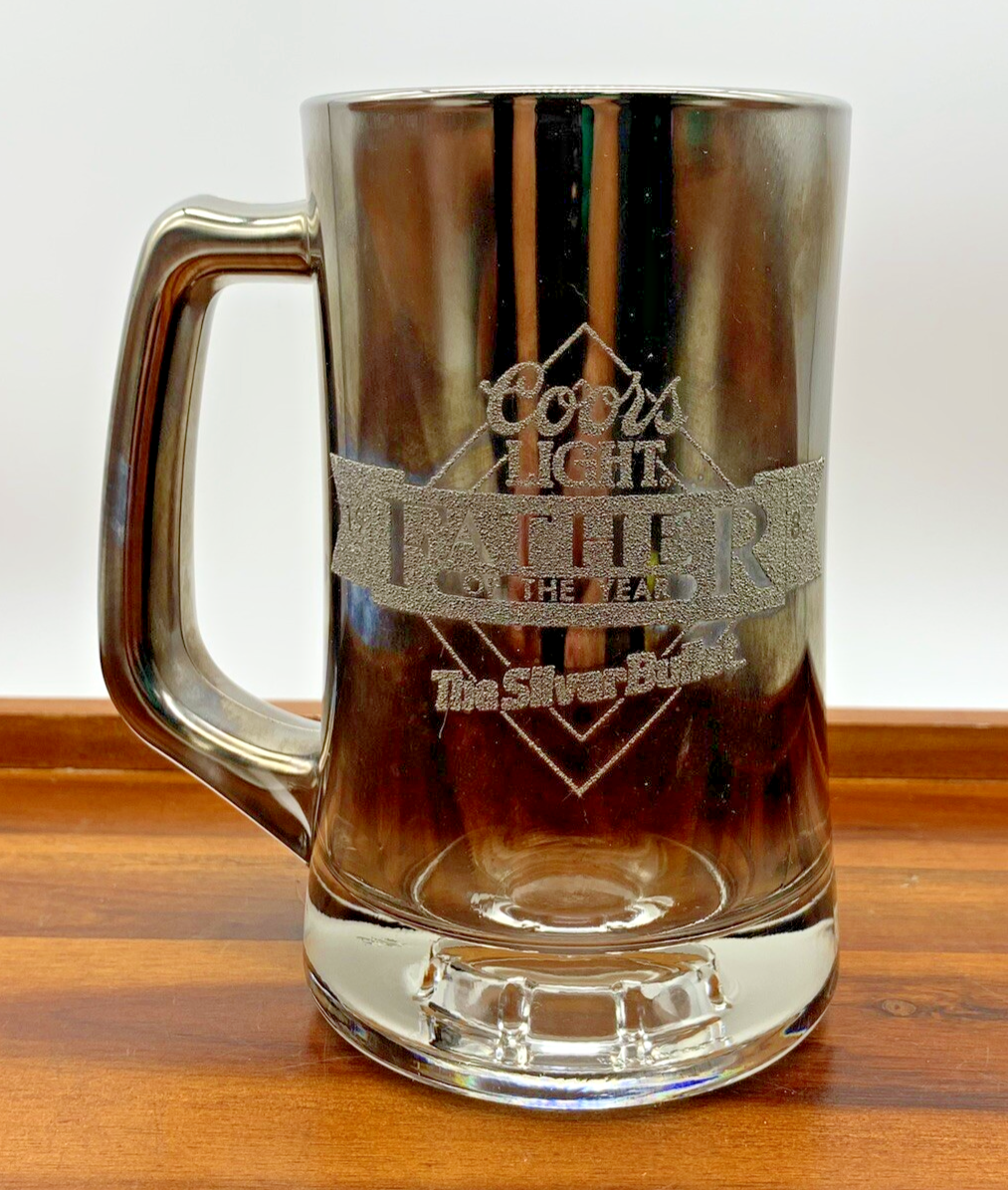 Vintage 1987 Coors Light Silver Bullet Father of The Year Metallic Mug