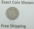 1899 Norway 25 Ore Nice Silver Coin Km# 360 Only 600,000 made Free Shipping