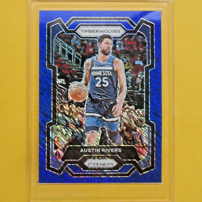 AUSTIN RIVERS  2023-24  PRIZM BLUE SHIMMER /35  #278  Minnesota Timberwolves
