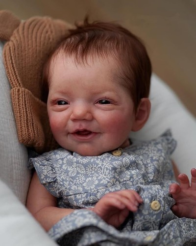 20 inch Realistic Reborn Baby Dolls Full Vinyl Body Sweet Smile Newborn Doll - Picture 6 of 7