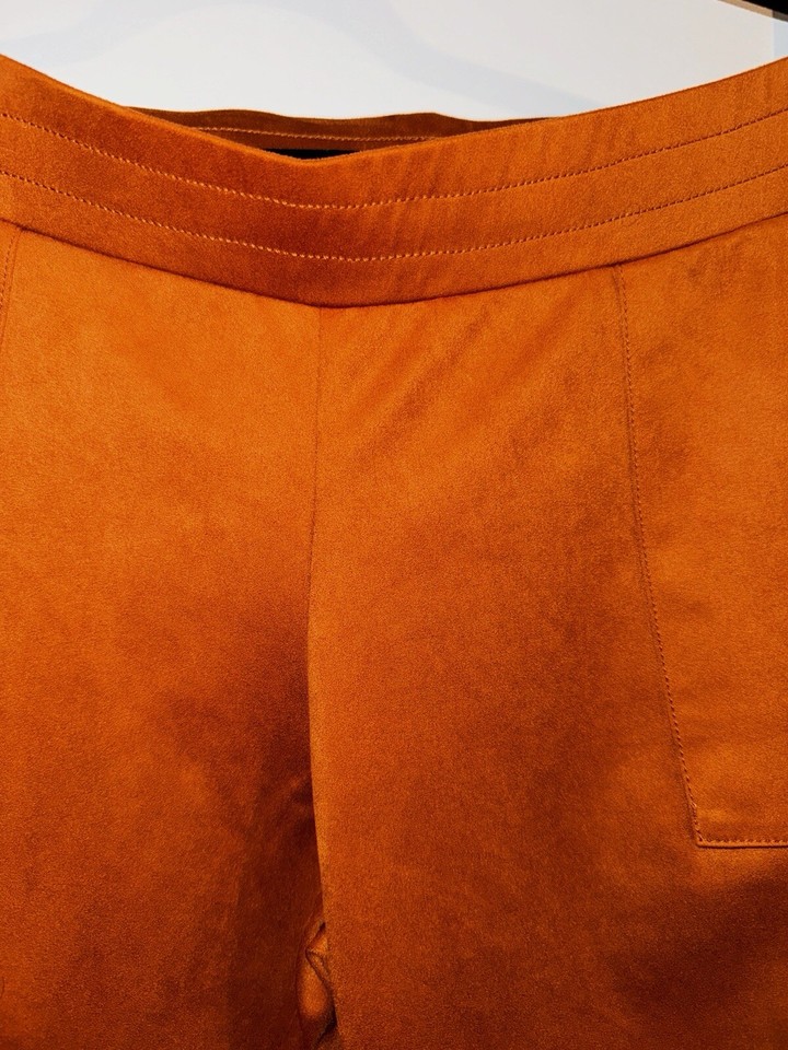 Juicy Couture Pants Womens XL Wide Leg Velour Bling Logo Orange