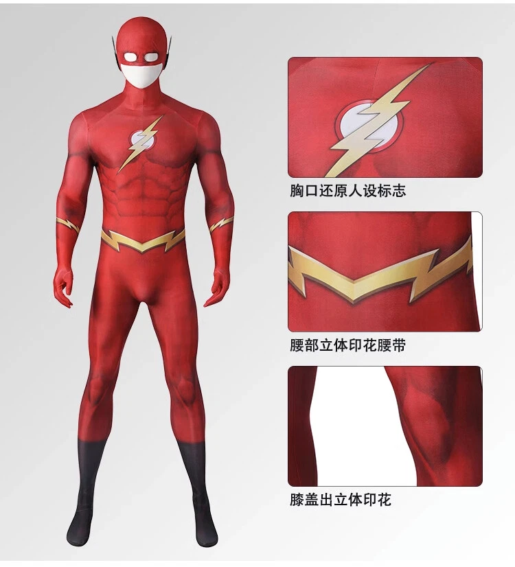 The Flash Jason Garrick Cómic Cosplay Disfraz Medias Halloween Película Body Foto 4 de 4