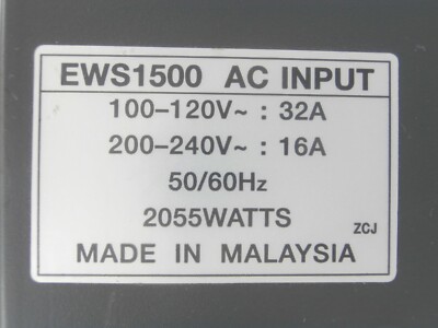 Nemic-Lambda EWS1500-5 Power Supply 2055 Watts 3.3V EWS Nemic-Lambda EWS1500-5 Power Supply 2055 Watts 3.3V EWS