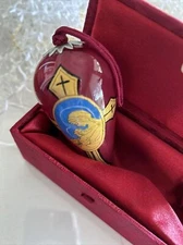 Merck Family’s Old World Christmas Inside Painted Mother & Child 5” Teardrop