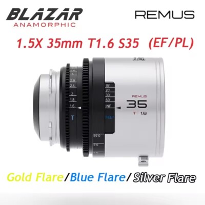 BLAZAR REMUS 1.5x 33/35/45/50/65/85/100mm Anamorphic Cinema Lens for Canon EF/PL