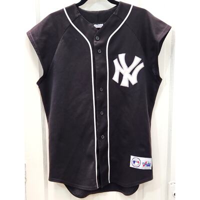 NY Yankees 90s Majestic VEST jersey Sleeveless M black New NY Yankees 90s Majestic VEST jersey Sleeveless M black New