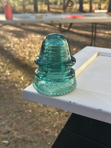 Hemingray glass insulator No 19 Green CD 162 SDP. Lots Of Bubbles! Very Rare - Picture 7 of 24
