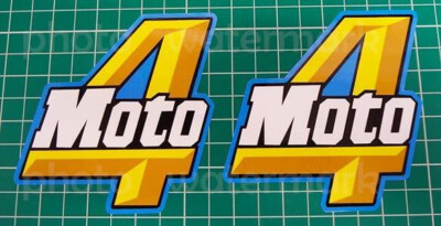 85' 86' 87' YFM80 2pc Yamaha MOTO-4 blue decal 4 wheeler sticker 1987 ...