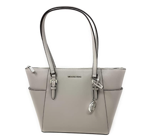 Michael Kors Charlotte Bag Tote Handbag, Large - Pearl Grey Michael Kors Charlotte Bag Tote Handbag, Large - Pearl Grey