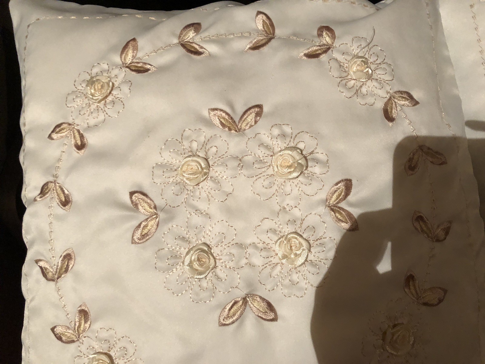 2 Embroidered Cushions eBay