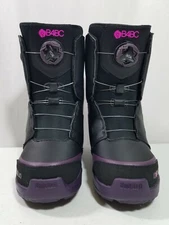 Thirtytwo Lashed B4BC Double BOA Womens Black Purple Snowboard Boots Size 6