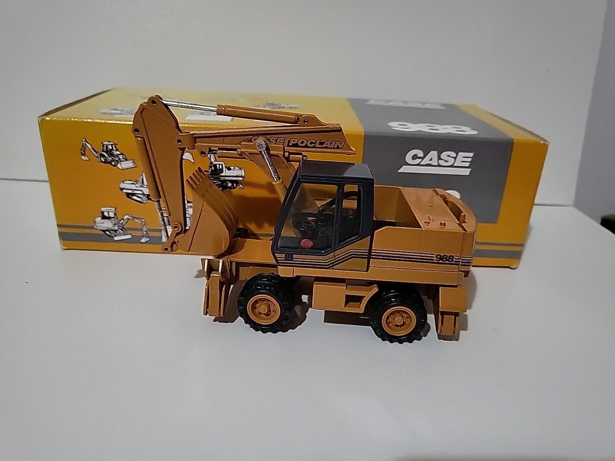 Miniature Poclain TCB 1/43 - Pelle Engin De Chantier Bourbon - Jouet Ancien Plastique