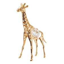 Matashi 24K Gold Plated Crystal Giraffe Animal Ornament Christams Ornament Gift
