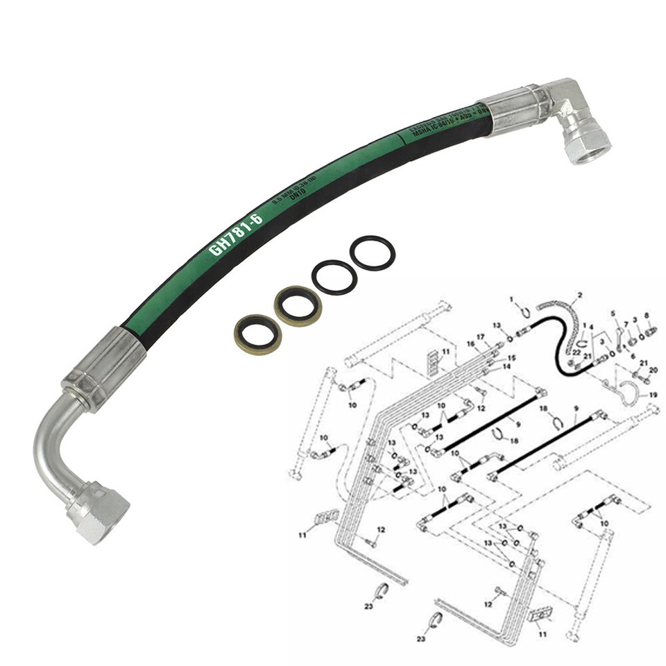 4 x Pcs AW29374 Hydraulic Hose for John Deere 200CX 210 300 300X 300CX 300E 300R