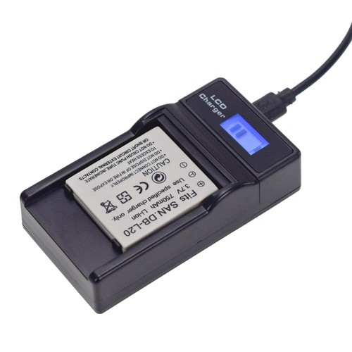2 Battery +LCD Charger for DB-L20 Sanyo Xacti VPC-CA6 CG6 CG65 VPC-CG9 VPC-CA9 - Picture 4 of 11