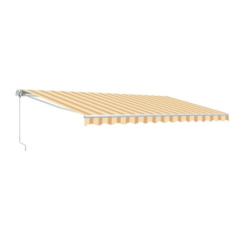 Aleko motorisierte einziehbare Terrassenmarkise 20 x 10 Fuß mehrstreifenig gelb - Bild 9 von 12
