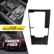 Carbon Fiber Center Console Gear Shift Cover Trim For 2020 2021-24 Mazda 3 Axela