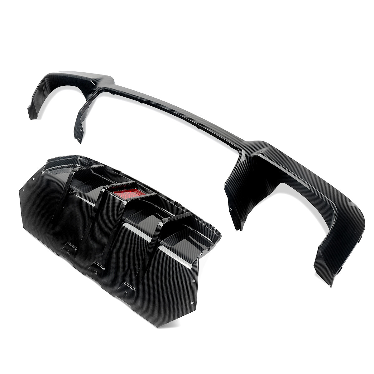 For 2010-2016 BMW F10 M5 528i 530i Rear Bumper Diffuser W/ LED Light ...