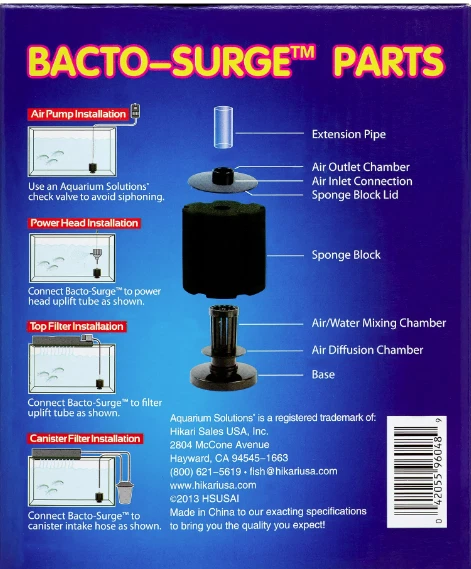 Hikari Aquarium Solutions Bacto-Surge Sponge X Kit de filtro grande hasta 125 galones Foto 4 de 4
