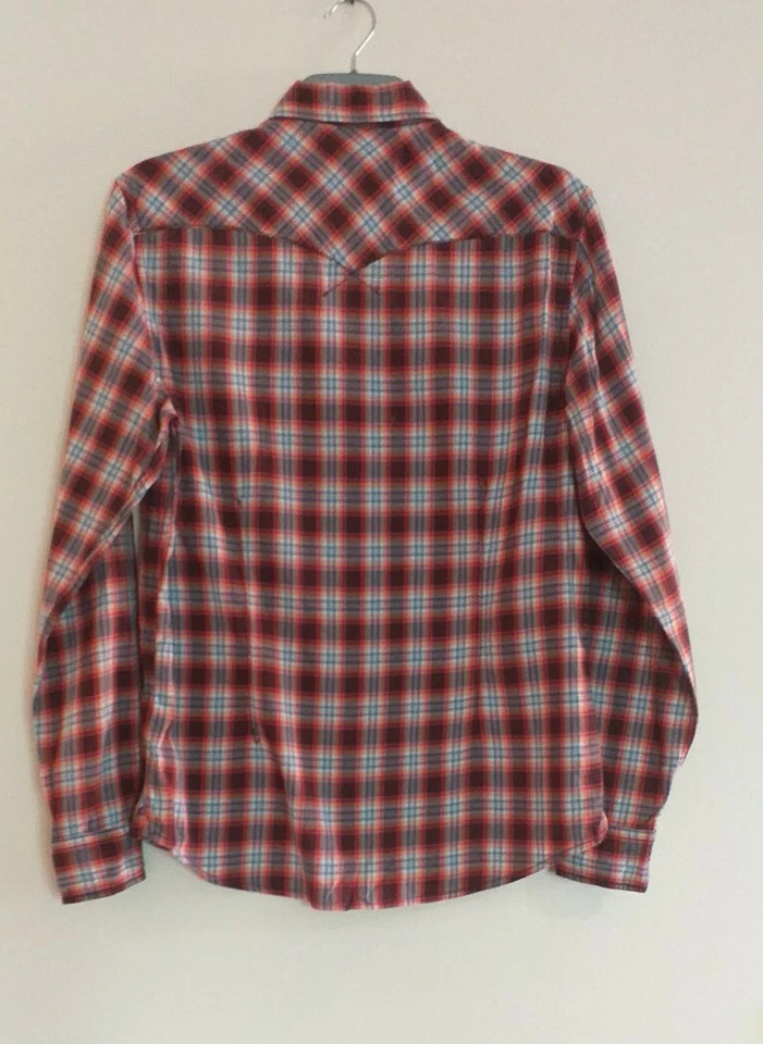 Burton London Longsleeve  Mens Plaid Multicolour Shirt Uk Small 100% Cotton  - Image 3 of 4
