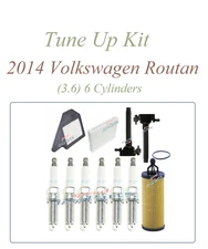 Tune Up Kit Fit 2014 Volkswagen Routan 3.6v6 Coil Spark Plug Air Cabin Oil