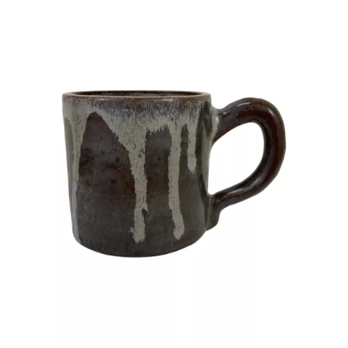 Vintage Hand Thrown Studio Art Pottery Coffee Mug Tea Cup 3.25" Signed Heavy