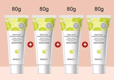 4x80g Fruit Acid Exfoliation Facial Scrub Deep Cleansing Peeling Gel Dead Skin