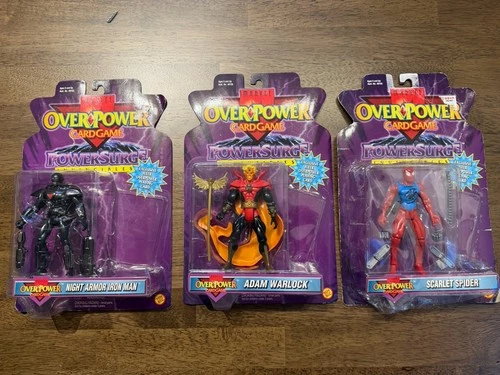 3 Marvel Overpower figures without overpower cards Adam warlock iron man…