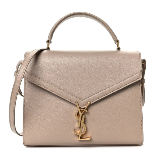 Saint Laurent YSL Grain de Poudre Monogram Cassandra Shoulder Bag Top Handle