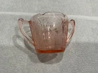 Pink Depression Glass  Jeannette Cherry Blossom - Open Sugar Bowl - US Glass