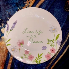 Royal Norfolk Garden Blooms Floral Live Life In Full Bloom Salad Desert Plates 4