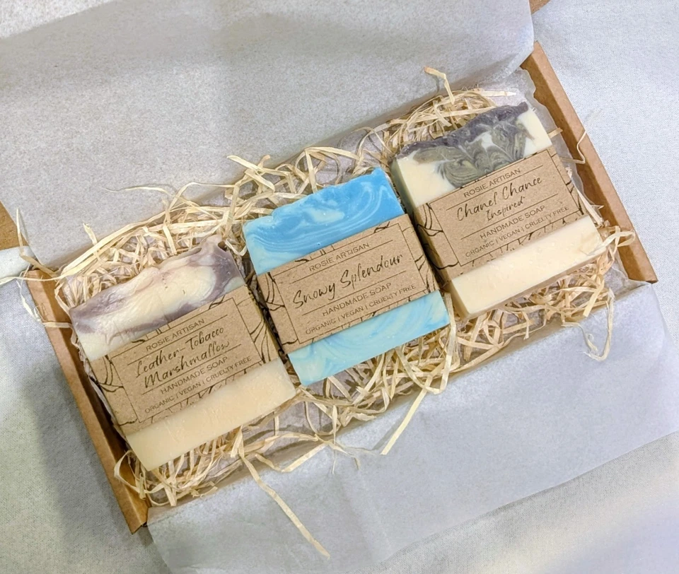 HOMEMADE Artisan Soaps Gift Sets Handmade 100% Natural Vegan Luxury SLS-Free Paraben-Free