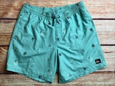 Quiksilver D Bungalow Volley Swim Trunks , Teal, NWT ,Multiple Sizes
