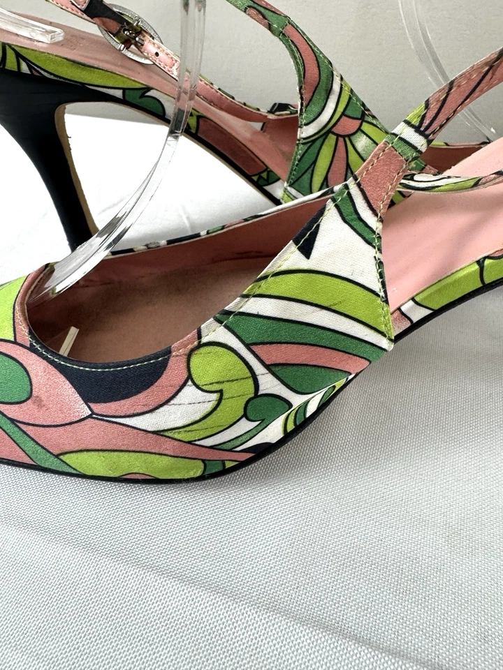 Tacones Circa Joan & David Rosa-Verde Con Cordones Para Mujer Talla 10M Retro Discocore Foto 4 de 4