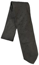 Elaan Pure Silk Skinny Necktie Made in USA ~ Solid Black Blues Brothers Style