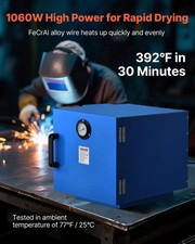 Welding Rod Oven, 200LBS Capacity Countertop Electrodes Drying Oven 1060W 120V,