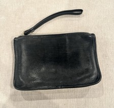 Vintage Coach Zip Top Clutch 9972 in Black Glovetanned Leather USA, 1997 