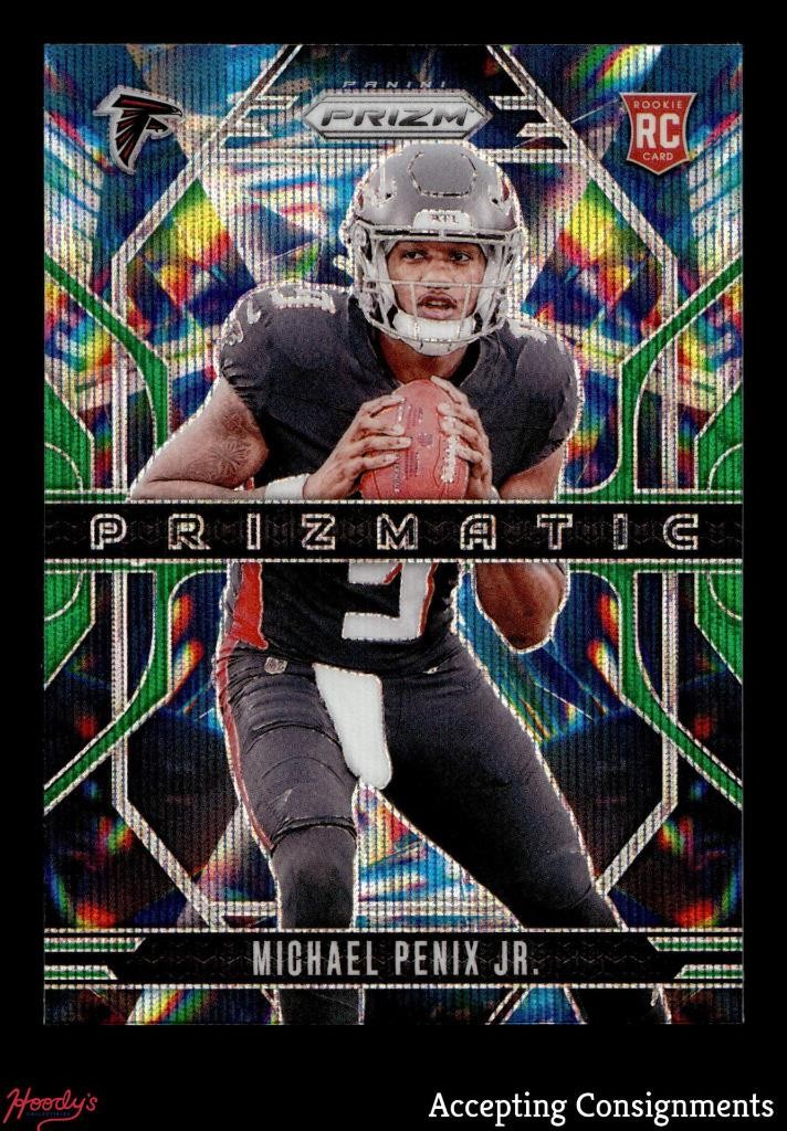 2024 Panini Prizm Prizmatic Prizms Green Wave #10 Michael Penix Jr. RC ROOKIE